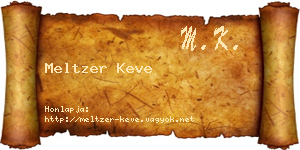 Meltzer Keve névjegykártya